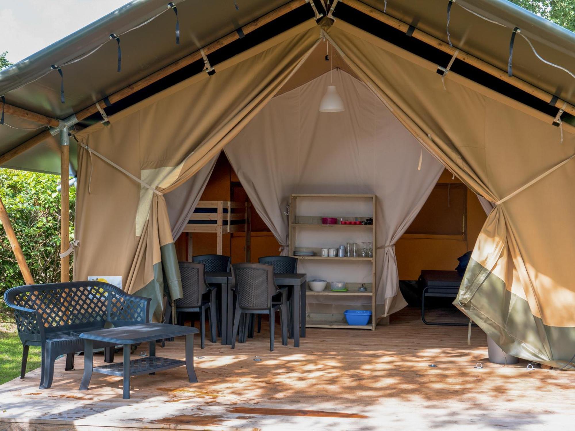 Safari tent at Camping Village Sy Ferrières Eksteriør bilde